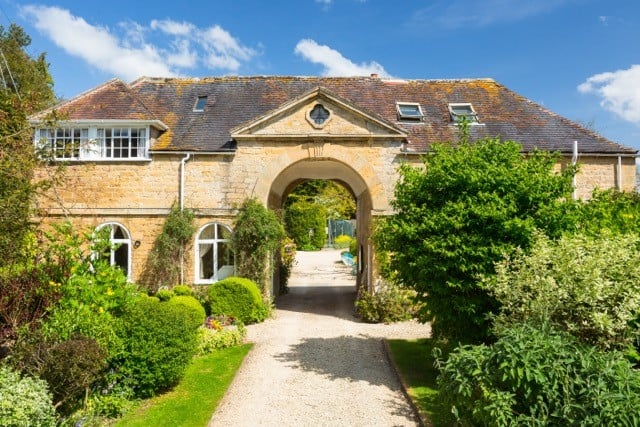 Courtyard cottages, joined by an archway